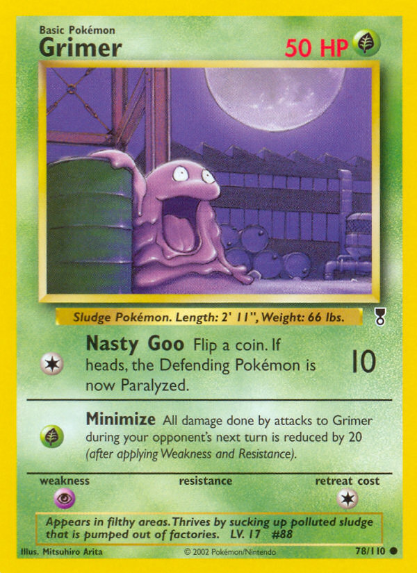 Grimer #78 Reverse Holo, Legendary Collection card photo