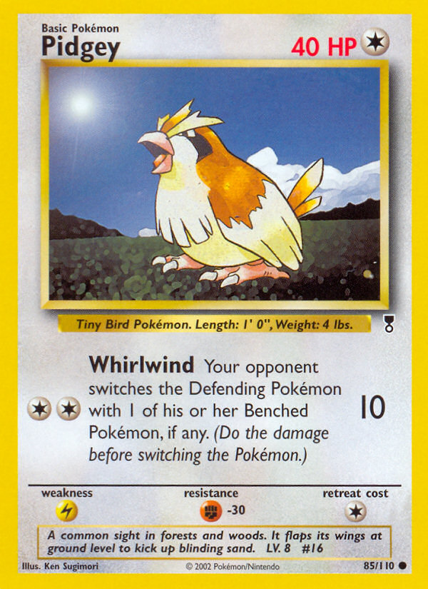 Pidgey #85 Reverse Holo, Legendary Collection card photo