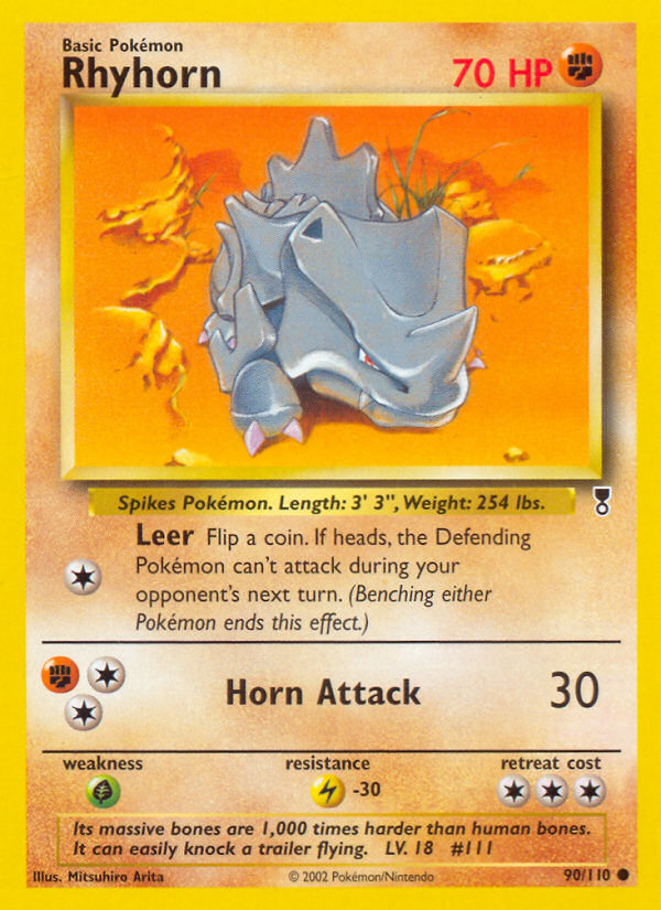 Rhyhorn #90 Normal, Legendary Collection card photo