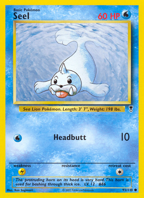 Seel #92 Reverse Holo, Legendary Collection card photo