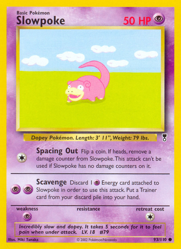 Slowpoke card art from Legendary Collection