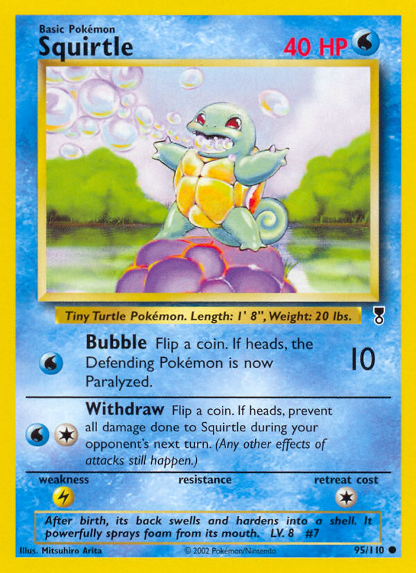 Squirtle #95 Reverse Holo, Legendary Collection card photo