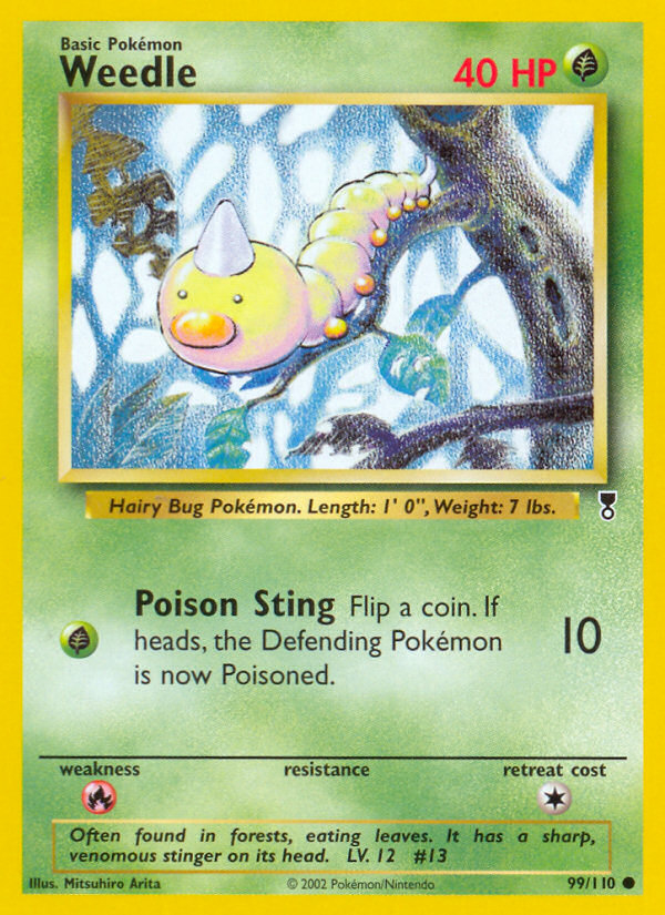 Weedle #99 Normal, Legendary Collection card photo
