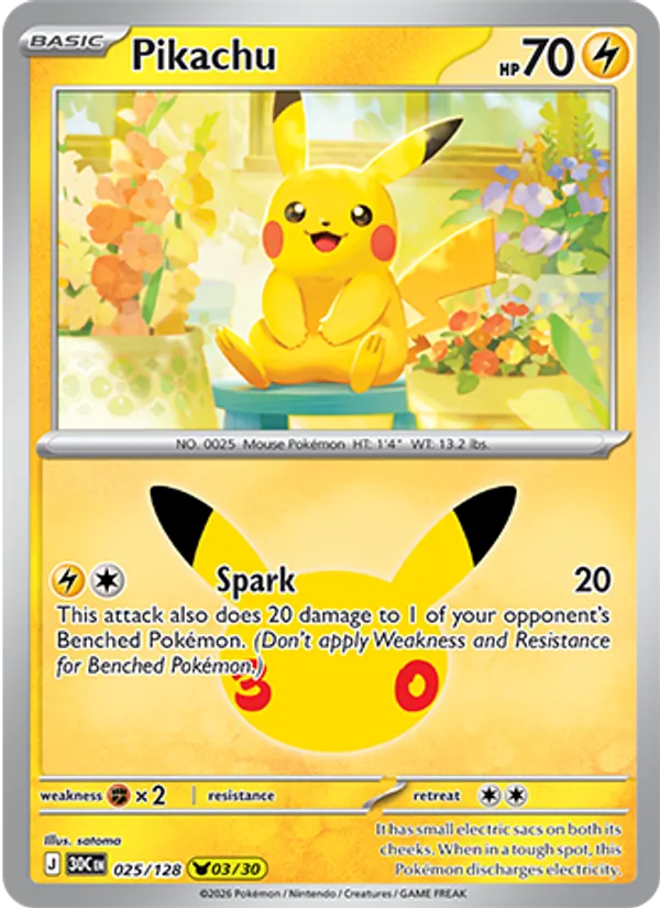Pikachu — 30th Celebration 025