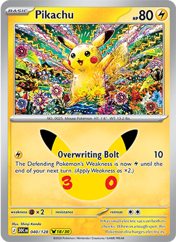 Pikachu — 30th Celebration 040
