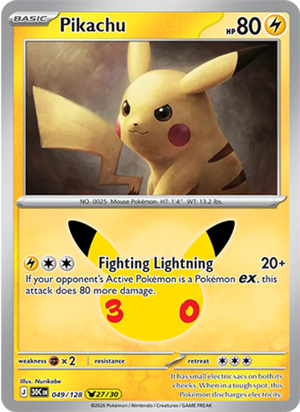 Pikachu — 30th Celebration 049