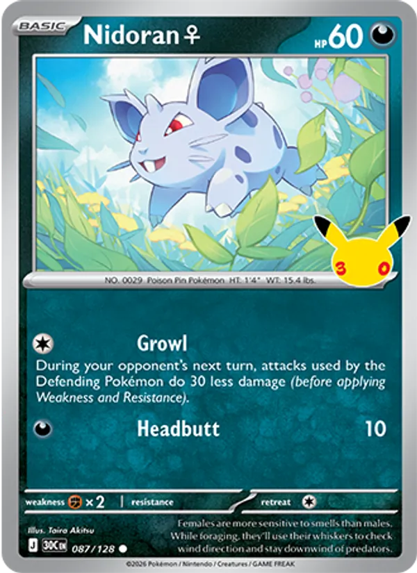 Nidoran♀ — 30th Celebration 087