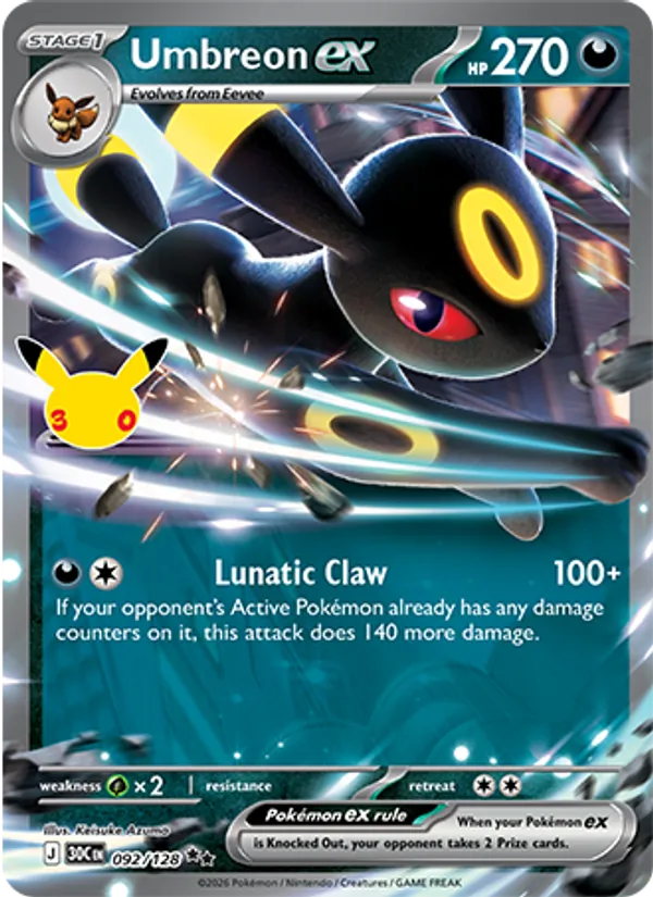 Umbreon ex — 30th Celebration 092