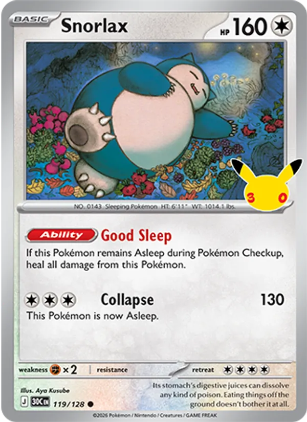 Snorlax — 30th Celebration 119