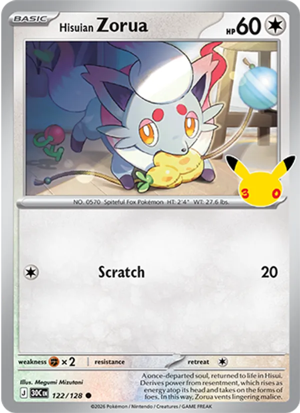 Hisuian Zorua — 30th Celebration 122