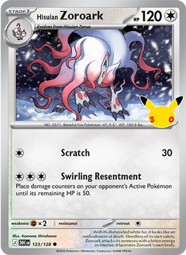 Hisuian Zoroark — 30th Celebration 123