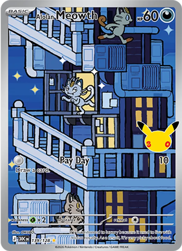 Alolan Meowth — 30th Celebration 139