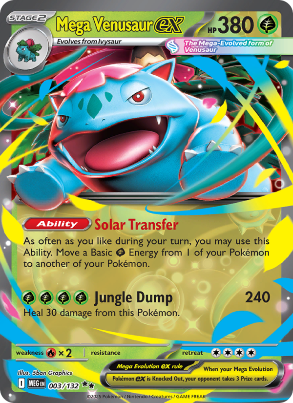 Venusaur Pokémon card — Mega Evolution #3, Double Rare