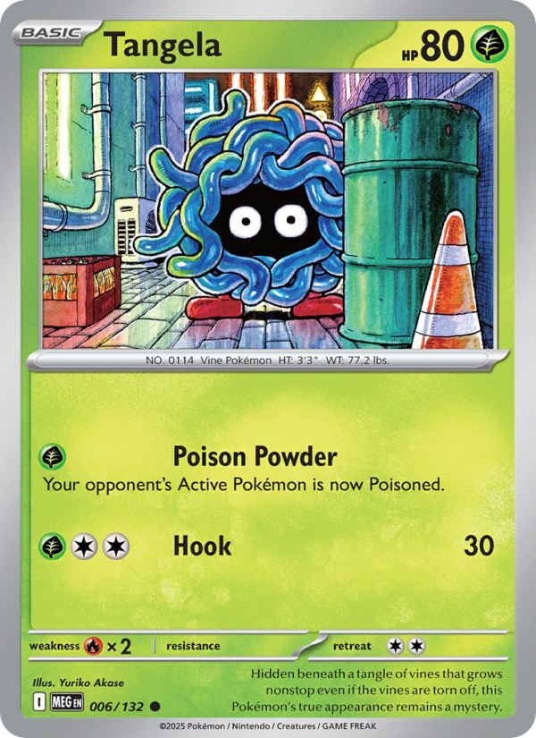 Tangela Pokémon card — Mega Evolution #6, Common