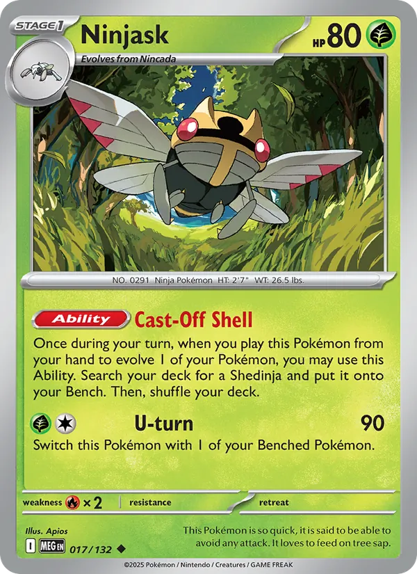 Ninjask 017 – Non-holo
