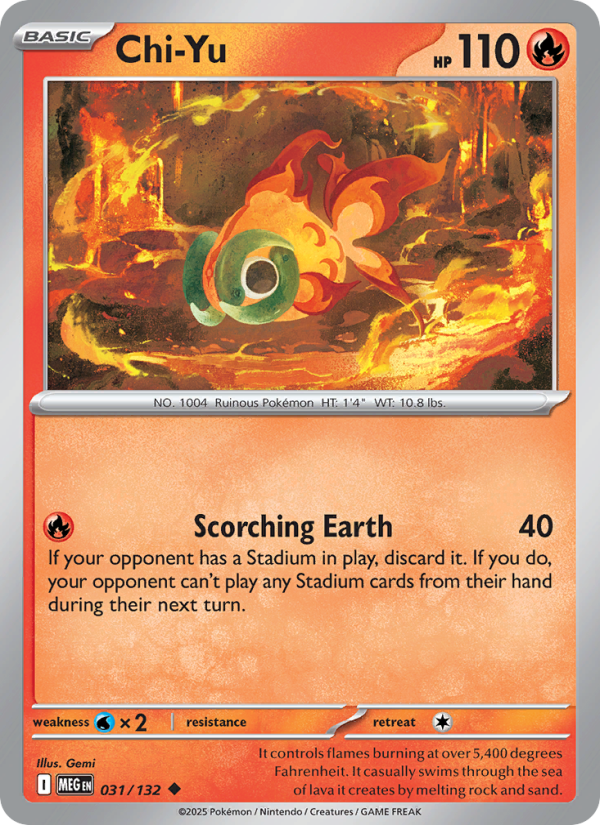 Chi-yu Pokémon card — Mega Evolution #31, Uncommon