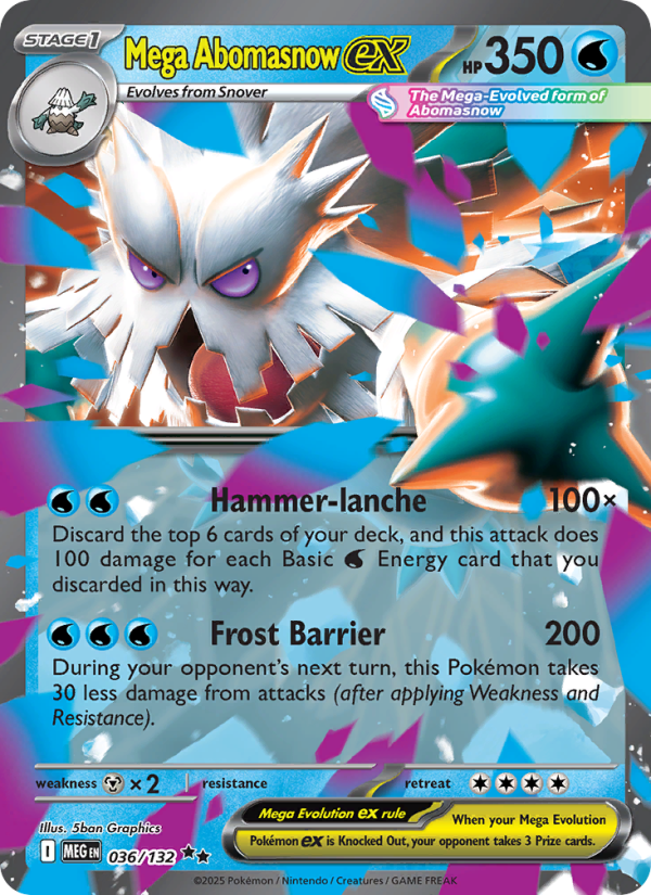 Abomasnow Pokémon card — Mega Evolution #36, Double Rare