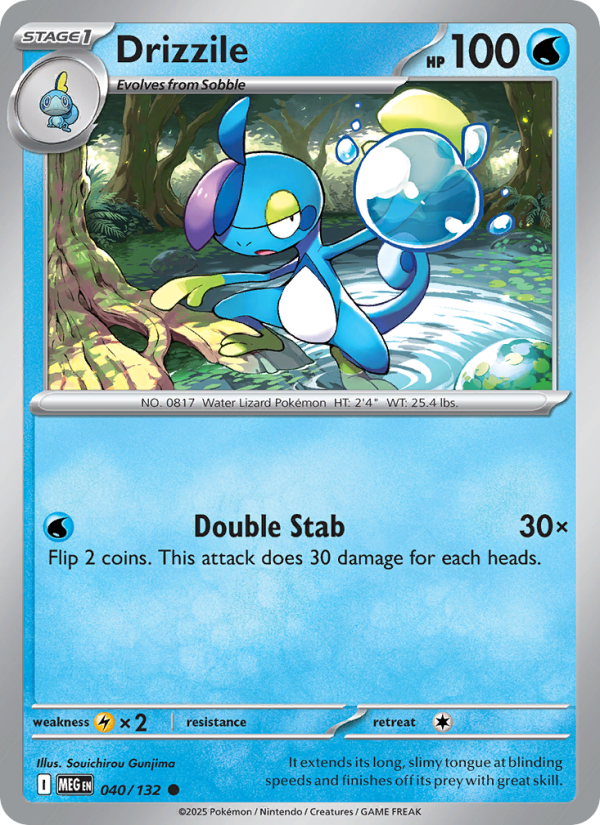 Drizzile Pokémon card — Mega Evolution #40, Common