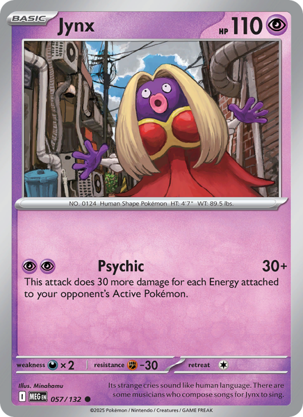 Jynx Pokémon card — Mega Evolution #57, Common