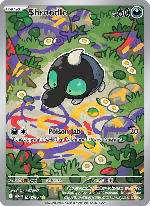 Shroodle Pokémon card — Mega Evolution #149, Illustration Rare