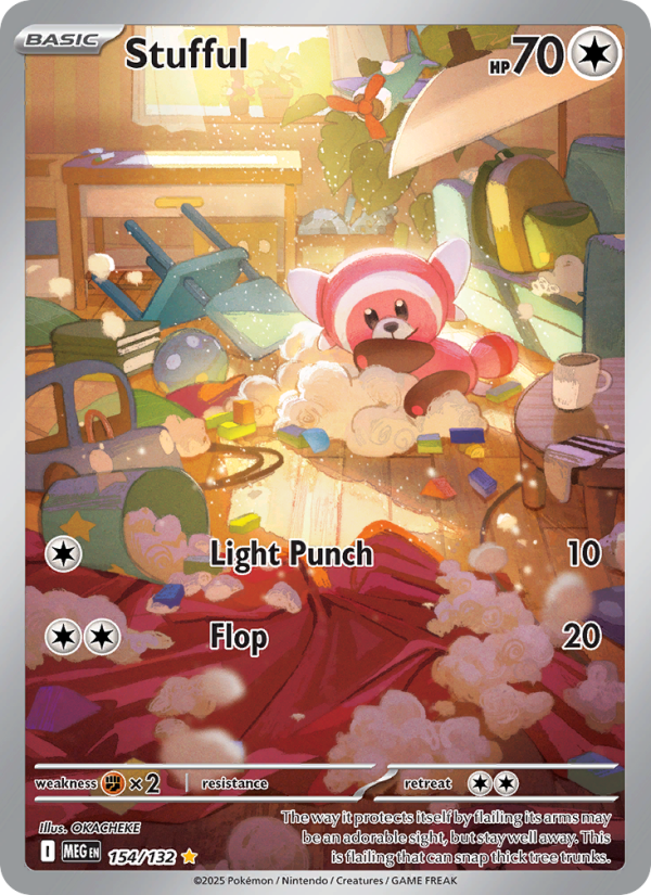 Stufful Pokémon card — Mega Evolution #154, Illustration Rare