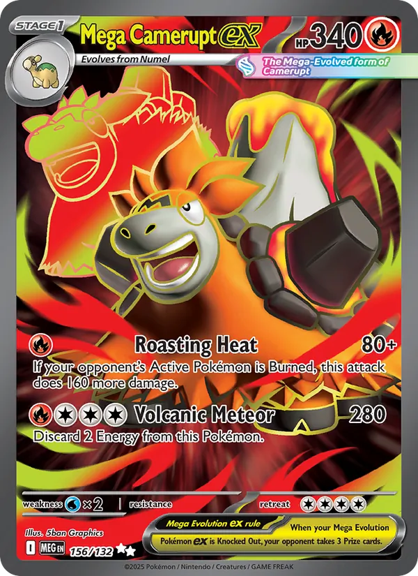 Mega Camerupt ex 156 – Holo