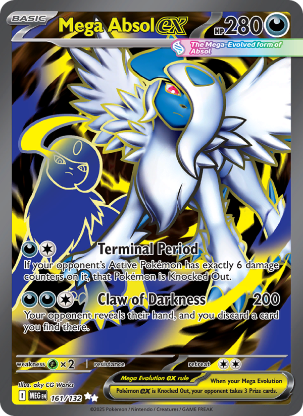 Absol Pokémon card — Mega Evolution #161, Ultra Rare