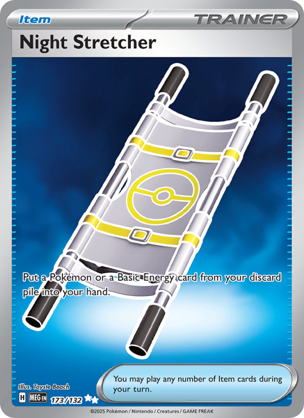 Night-stretcher Pokémon card — Mega Evolution #173, Ultra Rare