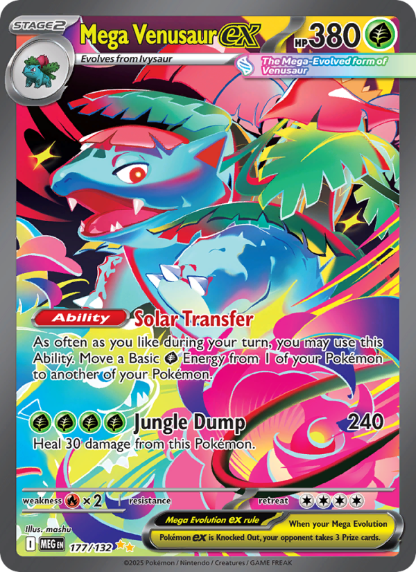 Venusaur Pokémon card — Mega Evolution #177, Special Illustration Rare