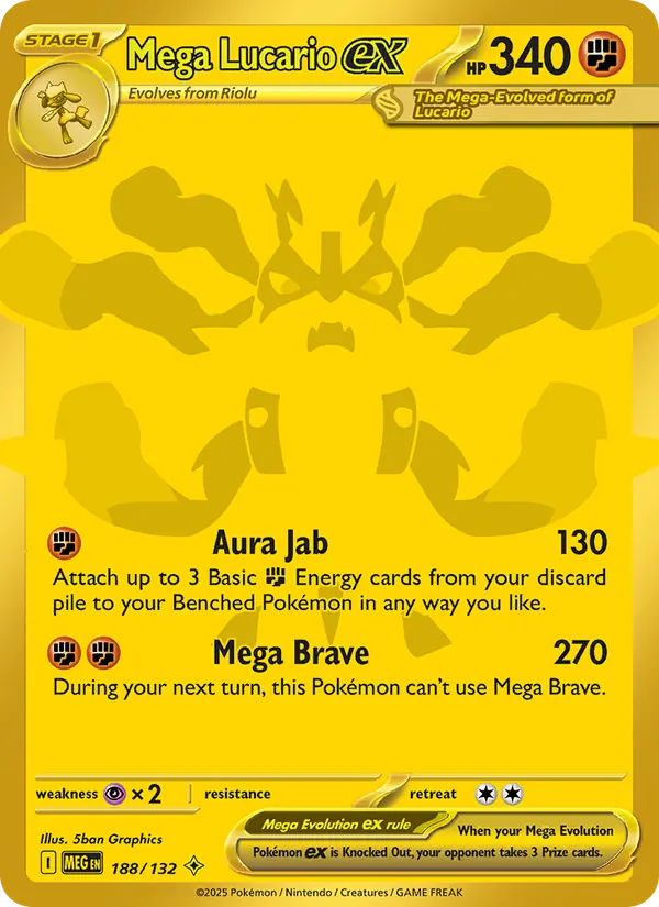Mega Lucario ex 188 – Holo