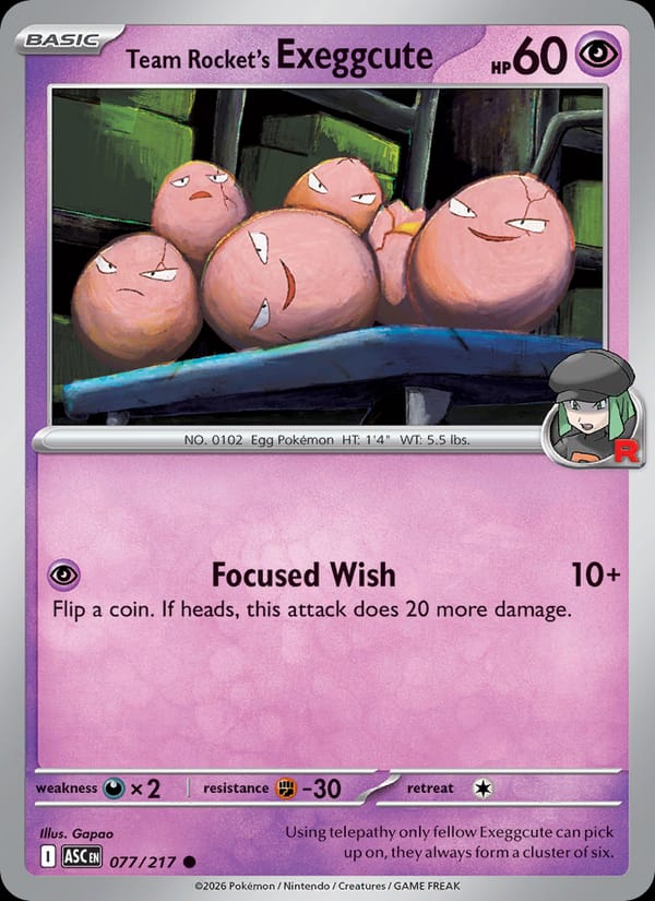 Team Rocket's Exeggcute 077/217
