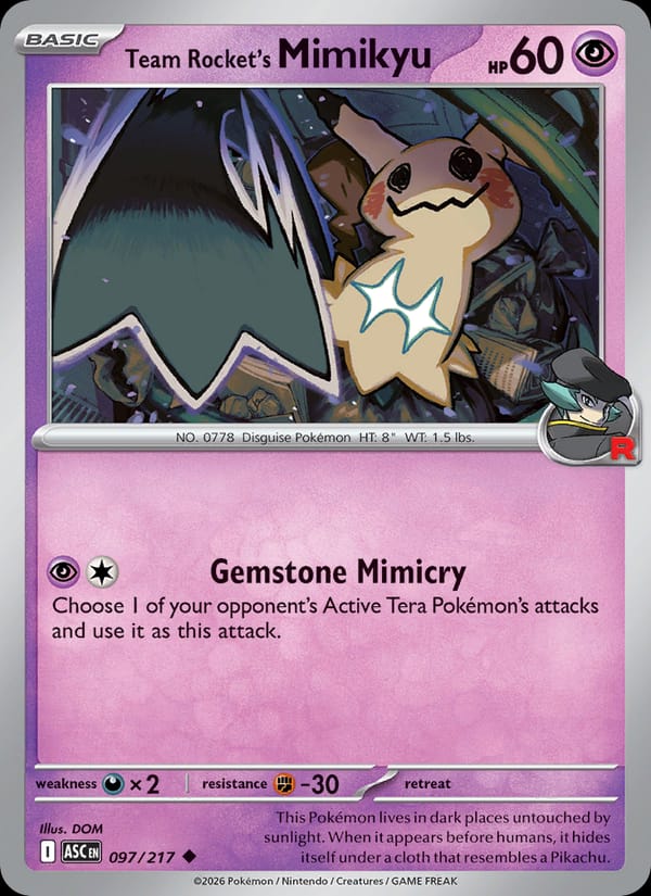 Team Rocket's Mimikyu 097/217