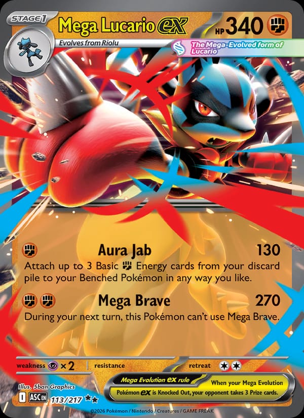 Mega Lucario ex 113/217