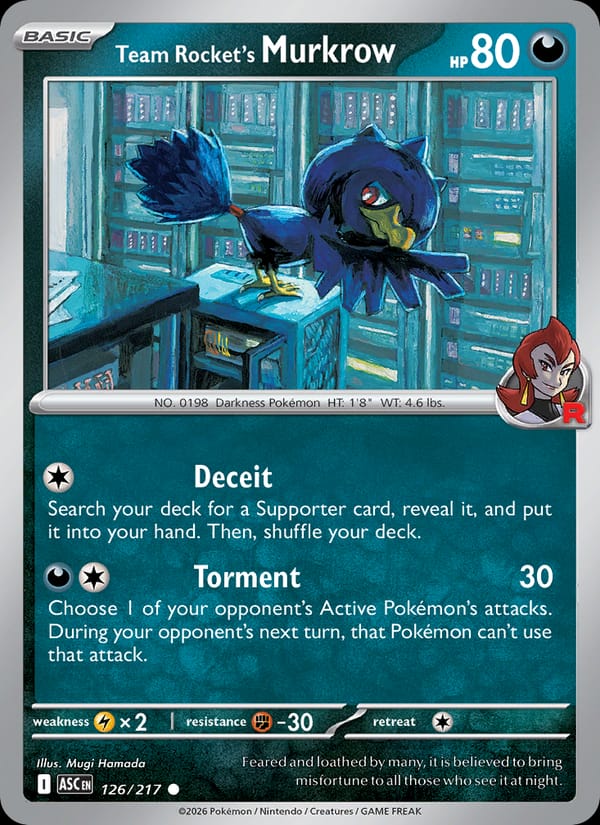 Team Rocket's Murkrow 126/217
