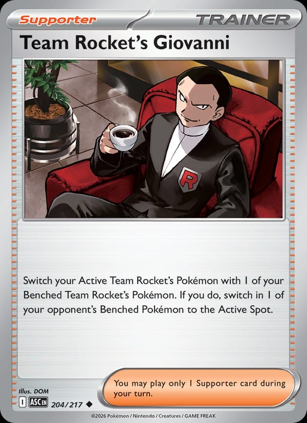 Team Rocket's Giovanni 204/217
