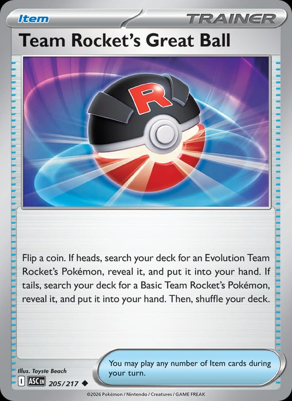 Team Rocket's Great Ball 205/217