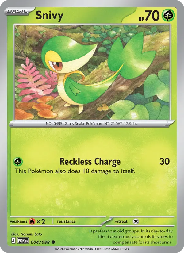 Snivy 004 – Reverse Holo