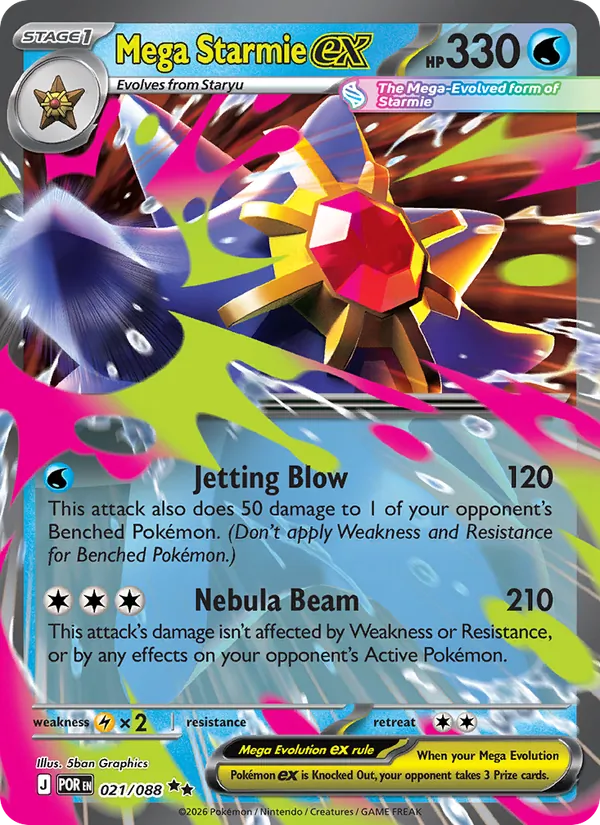 Mega Starmie ex 021 – Holo