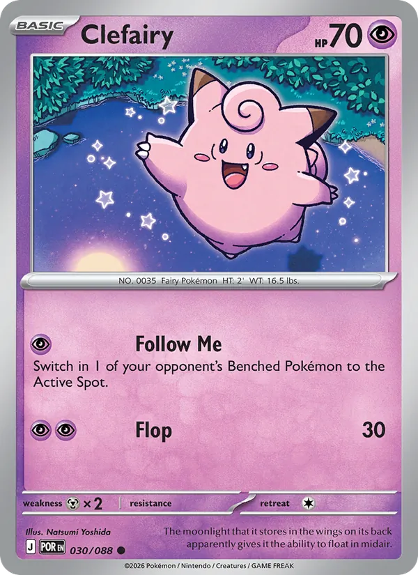 Clefairy 030 – Reverse Holo