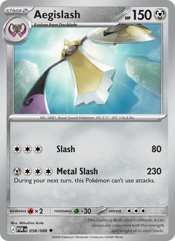 Aegislash 058 – Reverse Holo