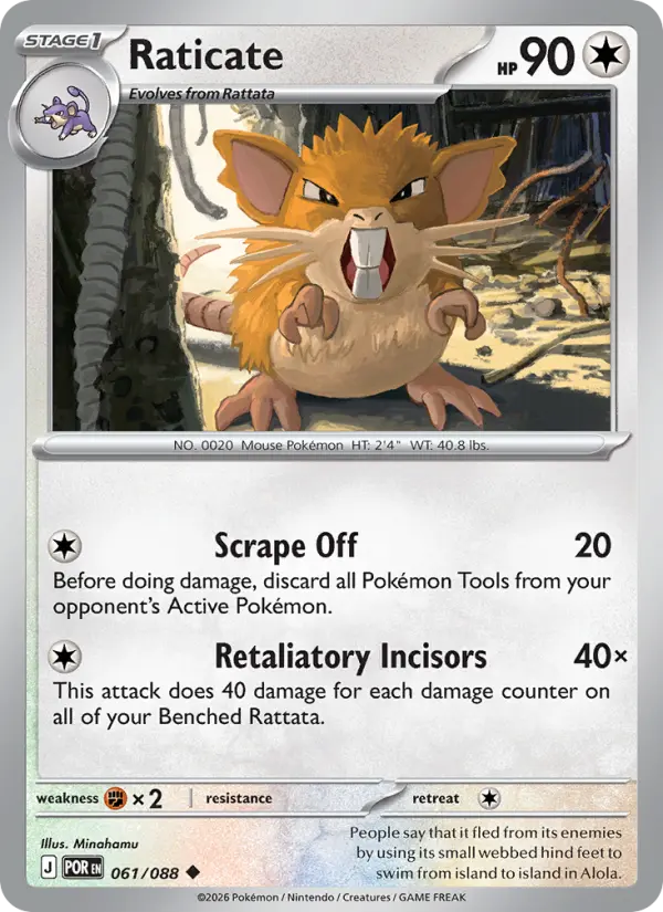Raticate 061 – Reverse Holo