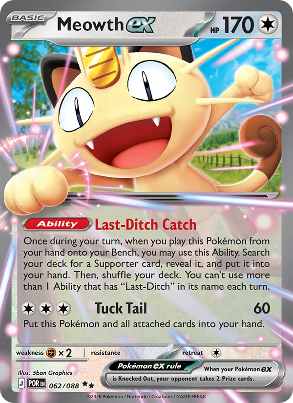 Meowth ex 062 – Holo
