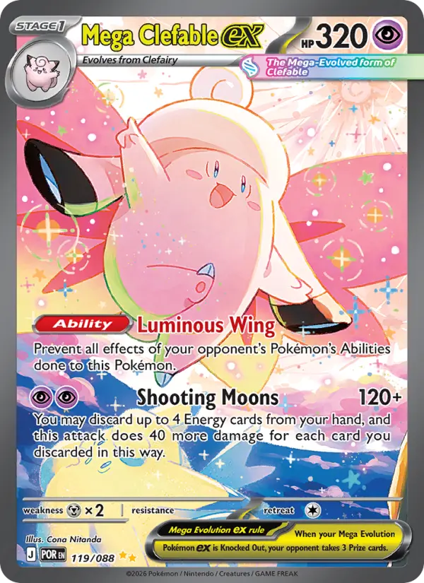 Mega Clefable ex 119 – Holo