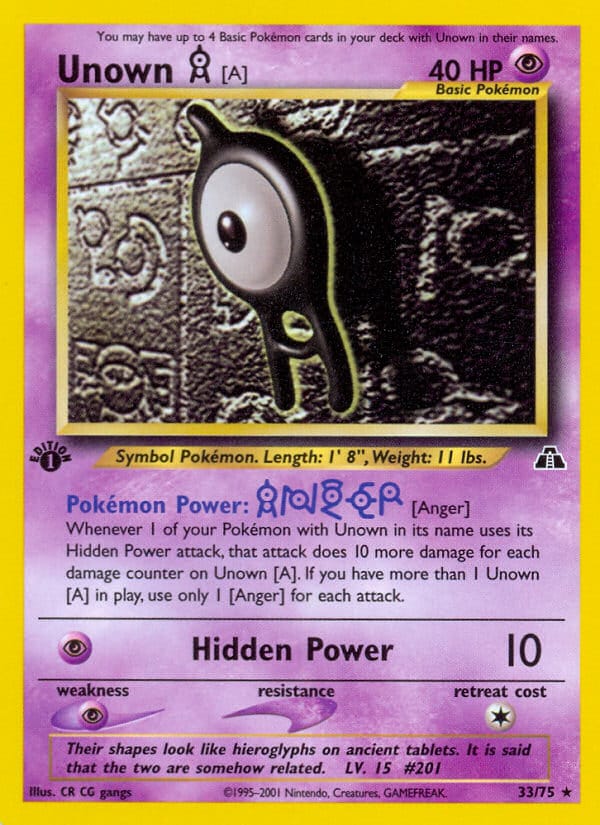 Unown [A] 033/075