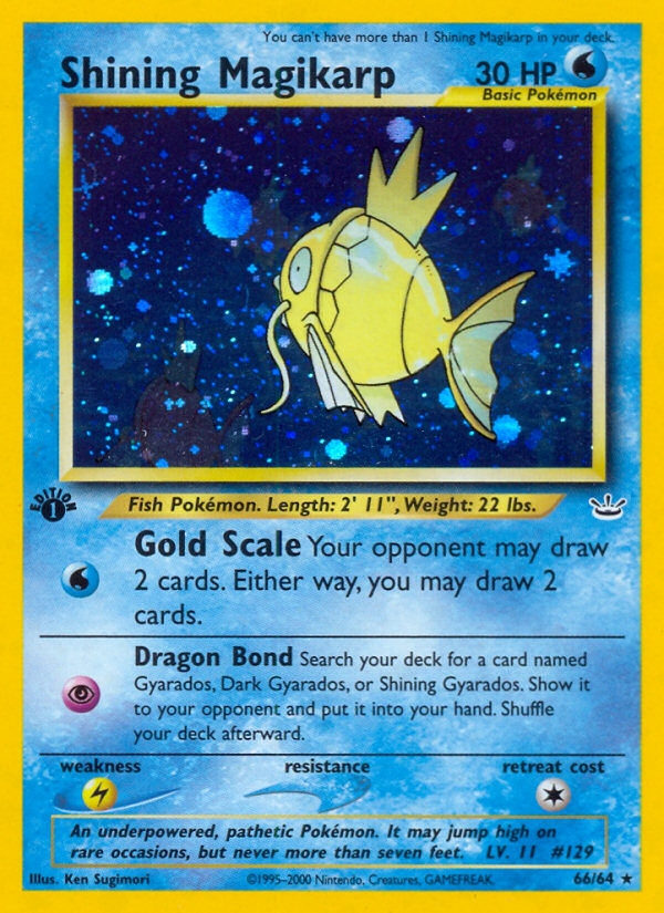 Shining Magikarp 1st Edition PSA 10