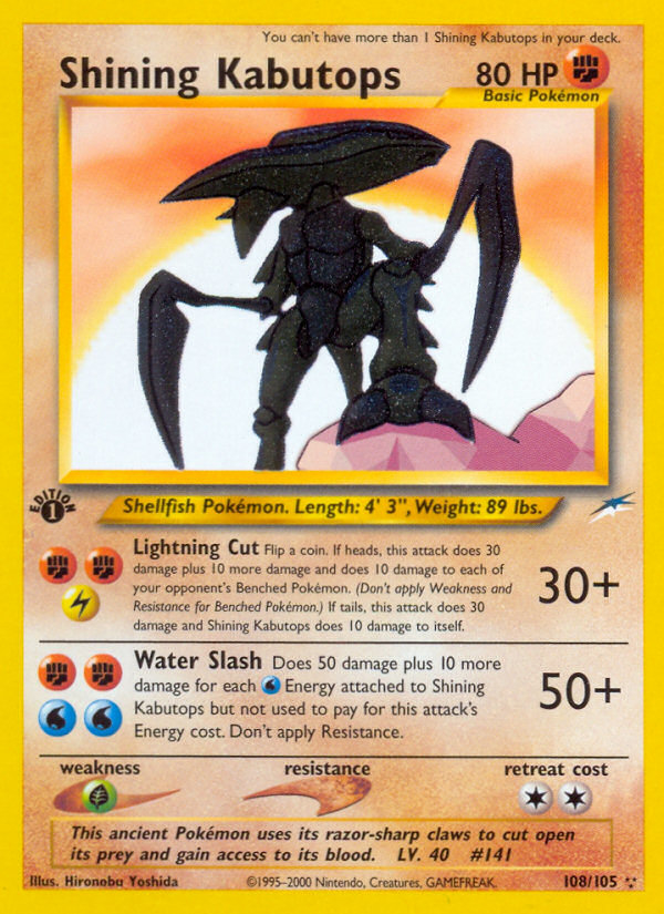 Shining Kabutops Normal PSA 10