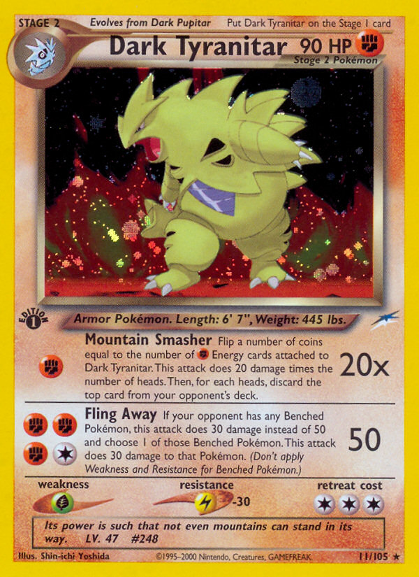 Dark Tyranitar 1st Edition PSA 8