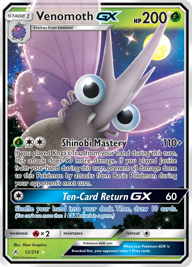 Venomoth GX 12 – Non-holo