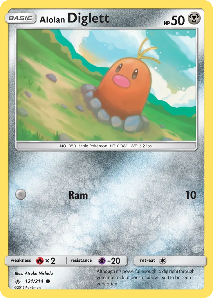 Alolan Diglett 121 – Non-holo