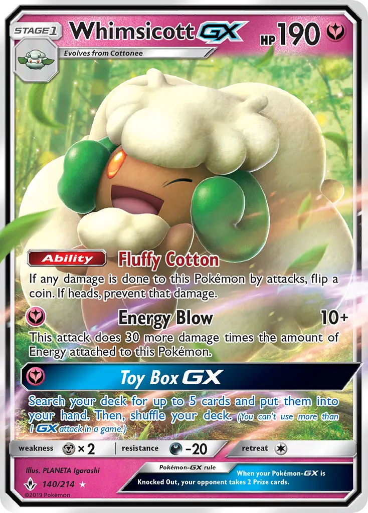 Whimsicott GX 140 – Non-holo
